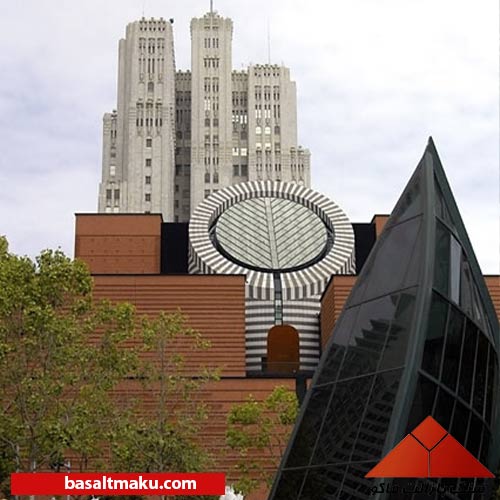 معماری مدرن با سنگ بازالت - موزه هنر مدرن سانفرانسیسکو