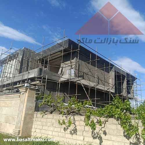 ویلا با سنگ بازالت سابیده و شیار بوشهمر