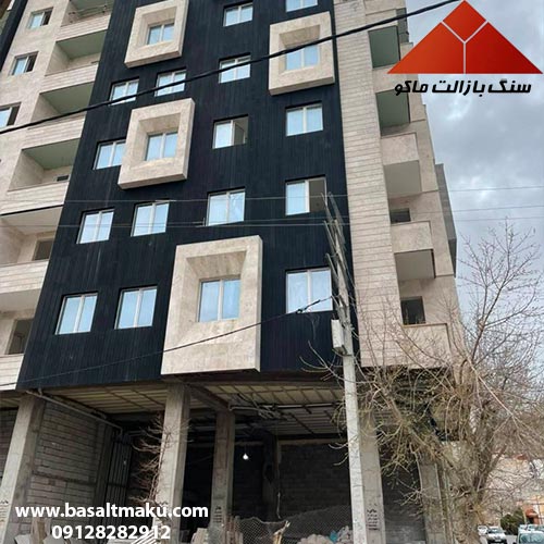 نمایی از پروژه سلماس با استفاده از سنگ بازالت